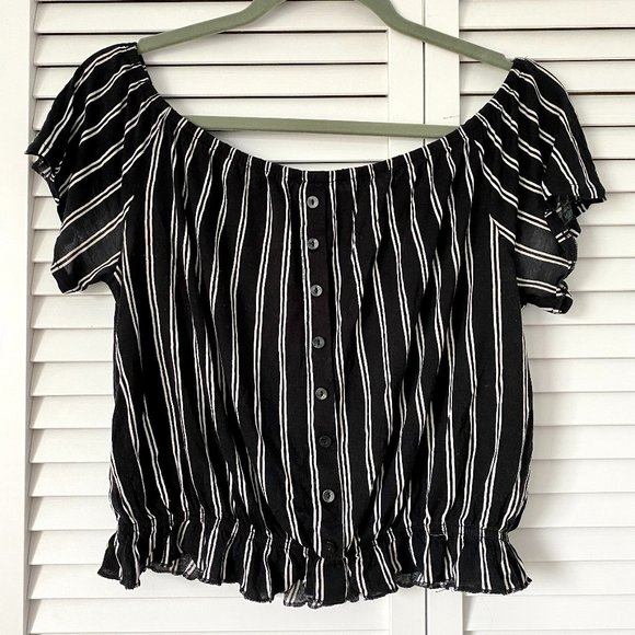 H&M Striped Ruched Top - Picture 3 of 7